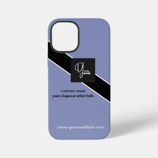 Coque iPhone 12 Mini Carnet d'affaires à logo d'entreprise personnalisé