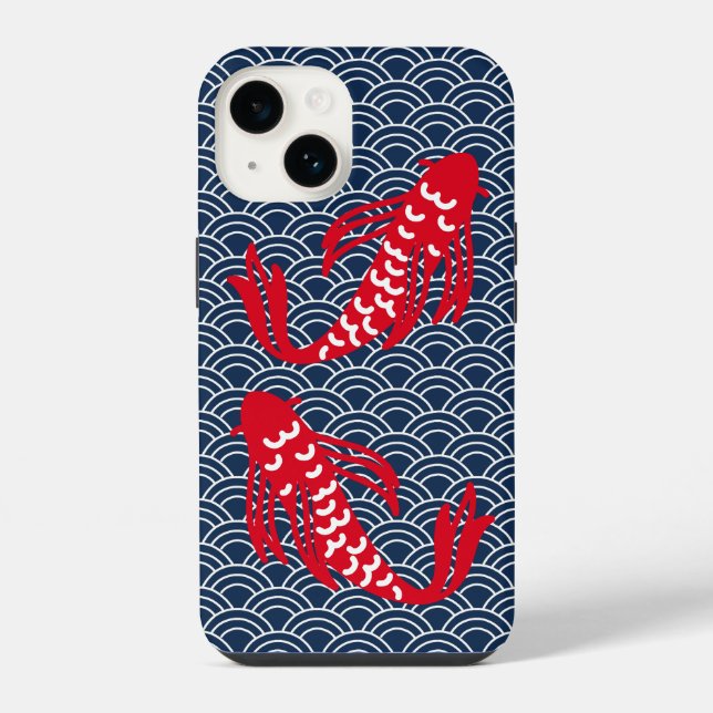 Coque iPhone Carpe Koï Rouge (Verso)
