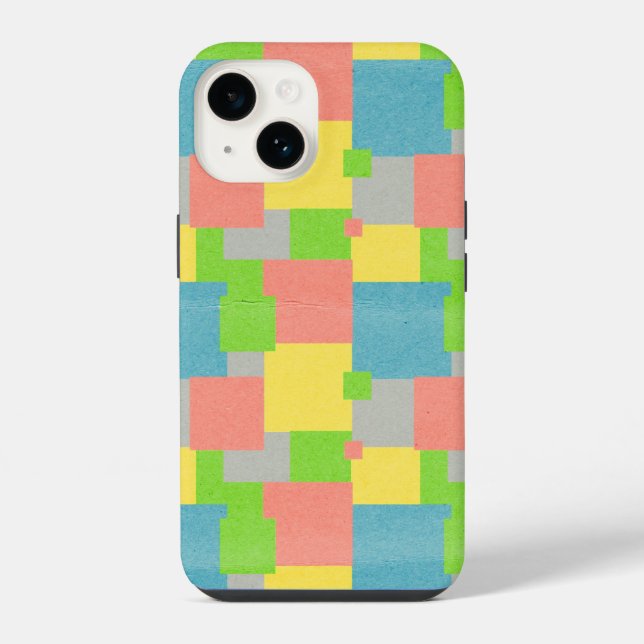 Coque iPhone Carré coloré (Verso)