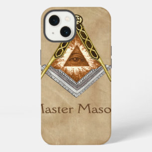 Etui iPhone 13 Carré et boussole avec tout l'oeil voyant