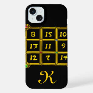 Coque iPhone 15 Plus CARRÉ MAGIQUE 33 MONOGRAMME Noir