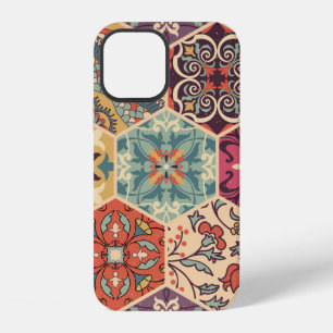 Coque iPhone 12 Carreau de patchwork coloré sans couture avec Isla