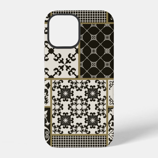 Coque iPhone Carreau de patchwork sans couture avec Islam, arab (Verso)