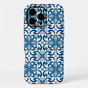 Coque iPhone 16 Pro Max Carreau de style Fleur de Lis en azulejo portugais