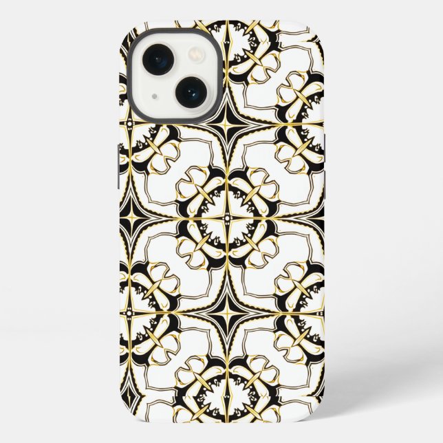 Coque iPhone Carreau Luxe Vintage (Verso)