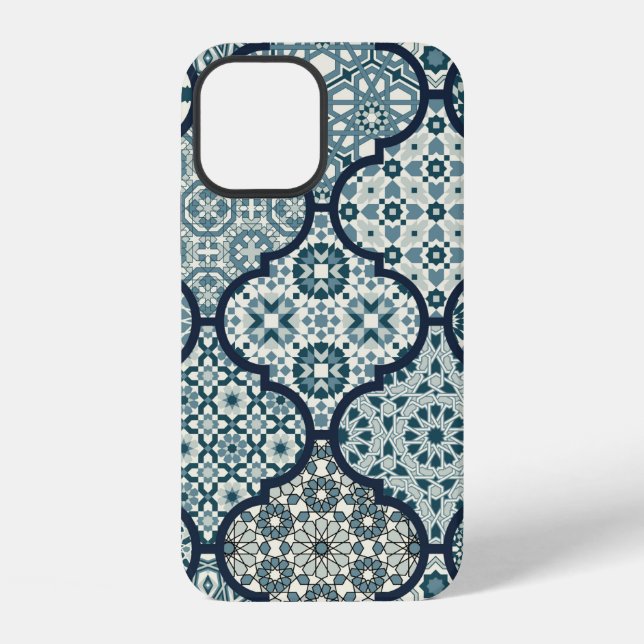 Coque iPhone Carreaux azulejos décoratifs arabes patchwork isla (Verso)