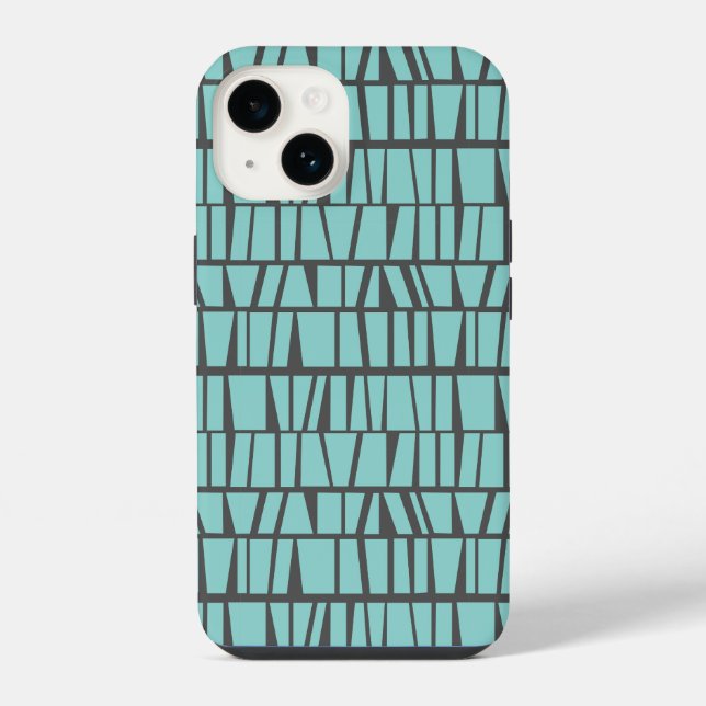 Coque iPhone Carreaux Bleus (Verso)