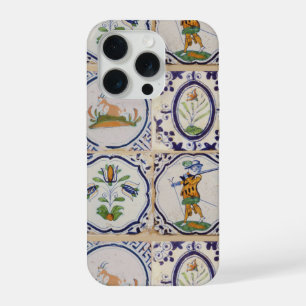 Coque iPhone 15 Pro Carreaux de Delft hollandais vintage Art de la pot