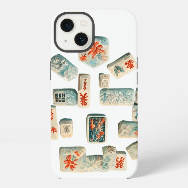 Coque iPhone Carreaux De Mahjong (Verso)