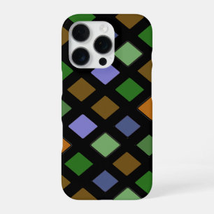 Coque iPhone 16 Pro Carreaux Géométriques Diagonaux Graphiques sur n'i