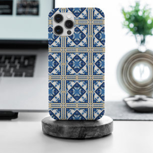 Coque iPhone 15 Pro Max Carreaux Méditerranéens, Portugais, Azulejo, Majol