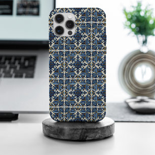 Coque iPhone 15 Pro Max Carreaux Méditerranéens, Portugais, Azulejo, Majol