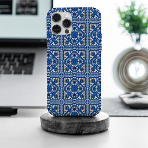 Coque iPhone 15 Pro Max Carreaux Méditerranéens, Portugais, Azulejo, Majol