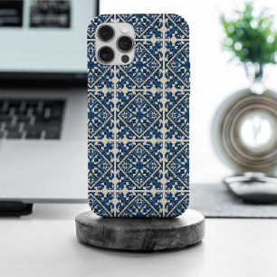 Coque iPhone 15 Pro Max Carreaux Méditerranéens, Portugais, Azulejo, Majol