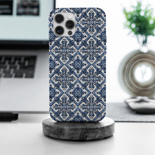 Coque iPhone 15 Pro Max Carreaux Méditerranéens, Portugais, Azulejo, Majol