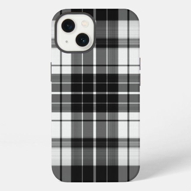 Coque iPhone Carreaux noirs (Verso)