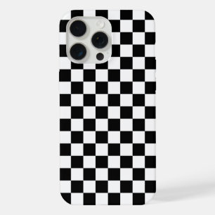Coque iPhone 15 Pro Max Carreaux noirs et blancs