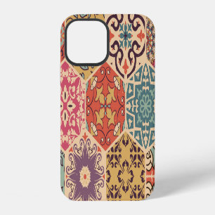 Coque iPhone 12 Carrelage en Patchwork coloré Motifs islamiques