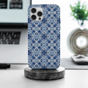 Coque iPhone 15 Pro Max Carrelage méditerranéen, Portugais, Azulejo, Majol