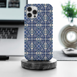 Coque iPhone 15 Pro Max Carrelage méditerranéen, Portugais, Azulejo, Majol
