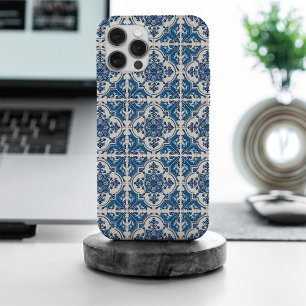 Coque iPhone 15 Pro Max Carrelage méditerranéen, Portugais, Azulejo, Majol