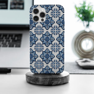 Coque iPhone 15 Pro Max Carrelage méditerranéen, Portugais, Azulejo, Majol