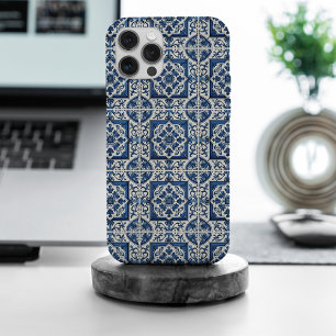 Coque iPhone 15 Pro Max Carrelage méditerranéen, Portugais, Azulejo, Majol