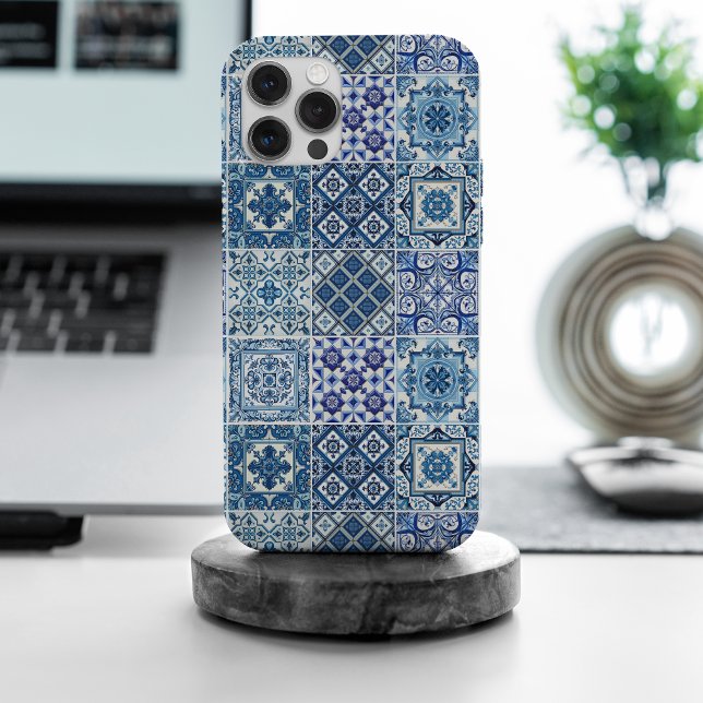 Coque iPhone Carrelage méditerranéen, Portugais, Azulejo, Majol (Créateur téléchargé)
