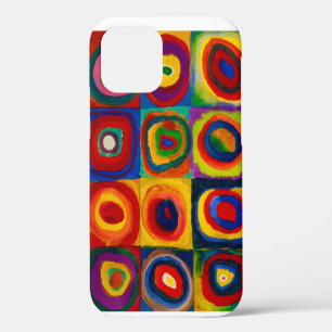 Coque iPhone 12 Carrés avec cercles, Abstraits, Wassily Kandinsky