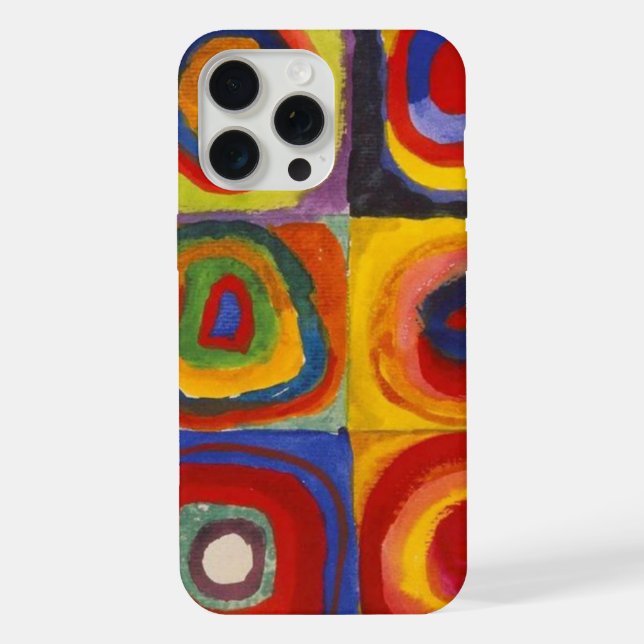 Coque iPhone Carrés avec cercles concentriques, Kandinsky (Verso)