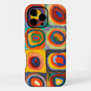 Coque iPhone 16 Pro Max Carrés de Kandinsky Cercles Concentriques