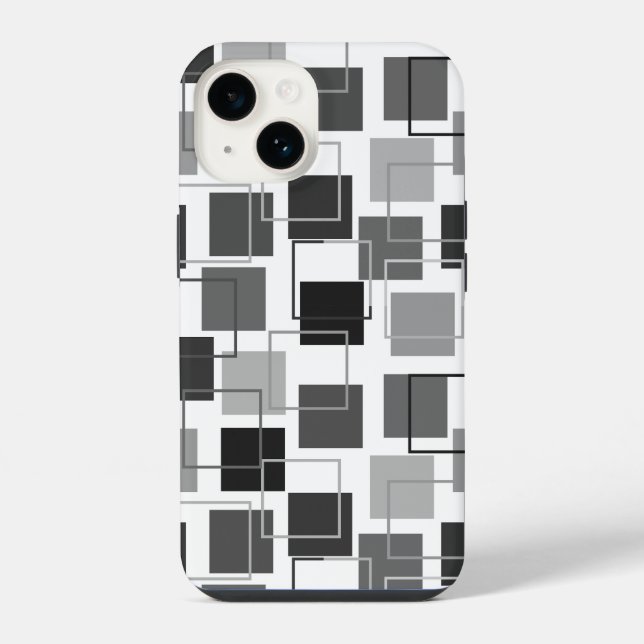Coque iPhone Carrés et contours  (Verso)