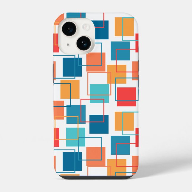 Coque iPhone Carrés et grands titres (Verso)