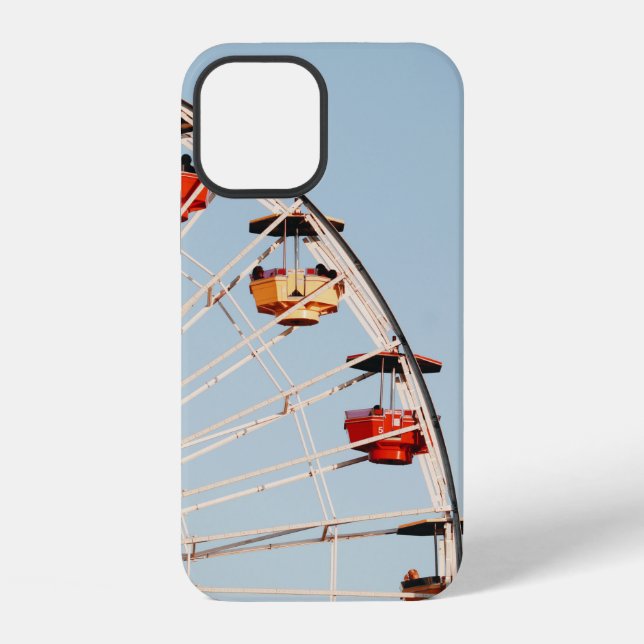 Coque iPhone Carrousel rouge et brun (Verso)