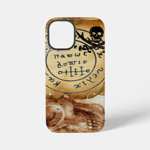 COQUE iPhone 12 MINI CARTE AU TRÉSOR DES PIRATES ANTIQUES ,CRÂNE ET ÉPÉ