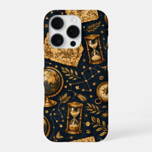 Coque iPhone 16 Pro Carte céleste vintage et motif d'astronomie