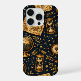 Coque iPhone 15 Pro Carte céleste vintage et motif d'astronomie