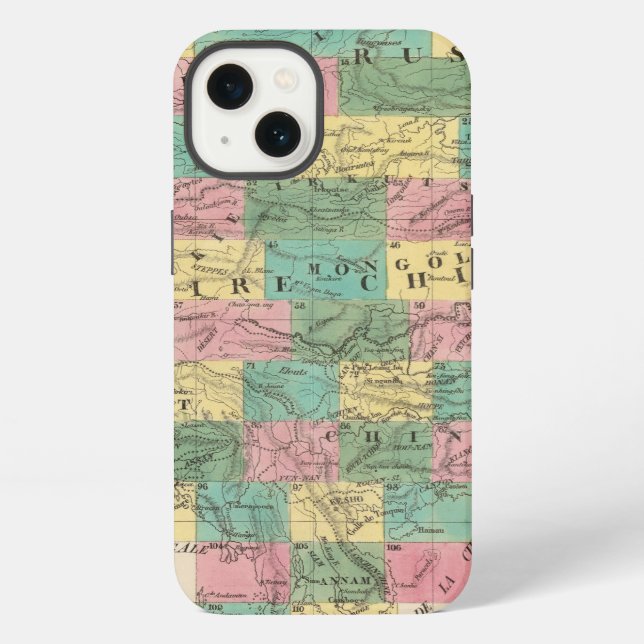 Coque iPhone Carte d'Assemblée de l'Asie (Verso)