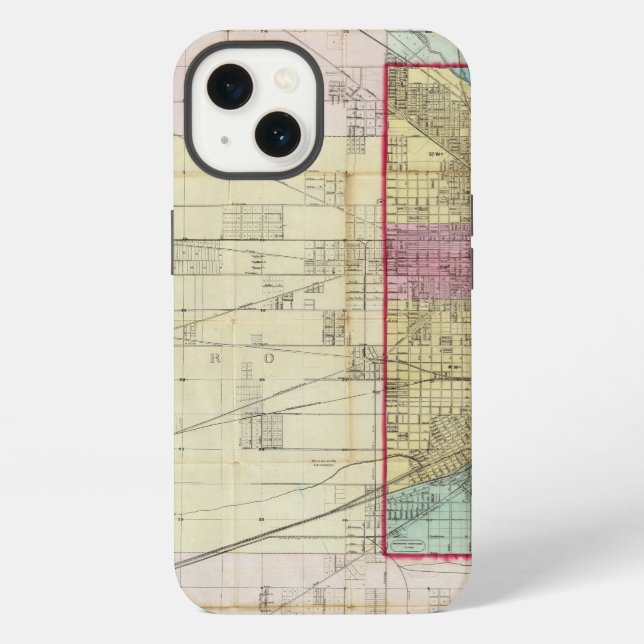 Coque iPhone Carte de Chicago (Verso)