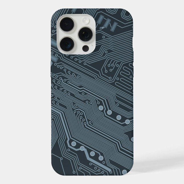 Coque iPhone Carte de circuit gris (Verso)
