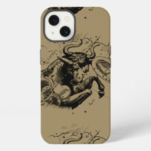 Etui iPhone 13 Carte de la constellation du Taureau par Hevelius