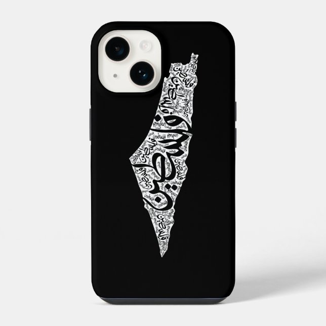 Coque iPhone Carte de la Palestine libre et drapeau du Canada ( (Verso)