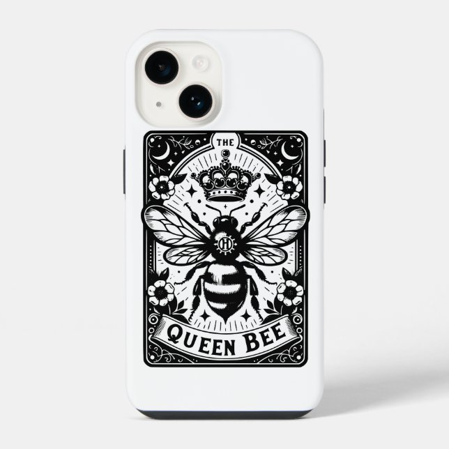 Coque iPhone Carte de tarot de la reine abeille  (Verso)