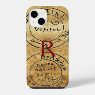 COQUE POUR iPhone 14 CARTE DE TRÉSOR DE PIRATES ANTIQUES MONOGRAMME