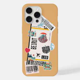 COQUE iPhone 15 PRO MAX CARTE D'EMBARQUEMENT BEYROUTH LIBAN