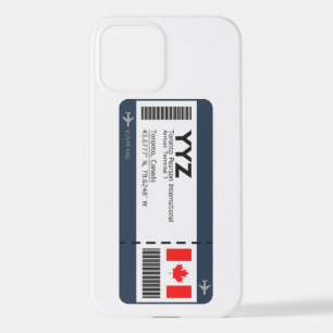 Coque iPhone 12 Carte d'embarquement YYZ Toronto - Billets Canada