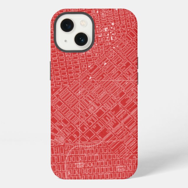 Coque iPhone Carte graphique de San Francisco (Verso)