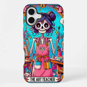 Coque iPhone 16 Plus Carte Tarot de professeur d'art