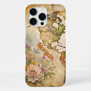 Coque iPhone 16 Pro Max Carte Vintage Personnalisée