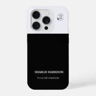 Coque iPhone 15 Pro Cartes de visite   Icônes de logo personnalisées n